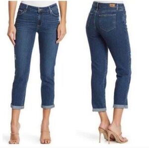 PAIGE Brigitte Merley Lived-In Destructed Boyfriend Jeans Women's Size 27